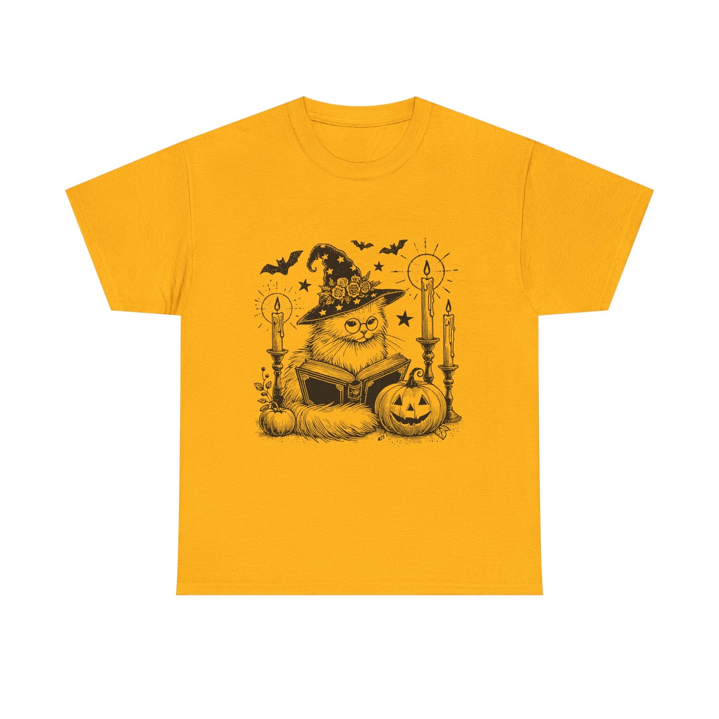 Halloween Cat Witch Tee
