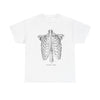Retro Mascot Rib Cage Tee - 90s Airbrush Style Graphic