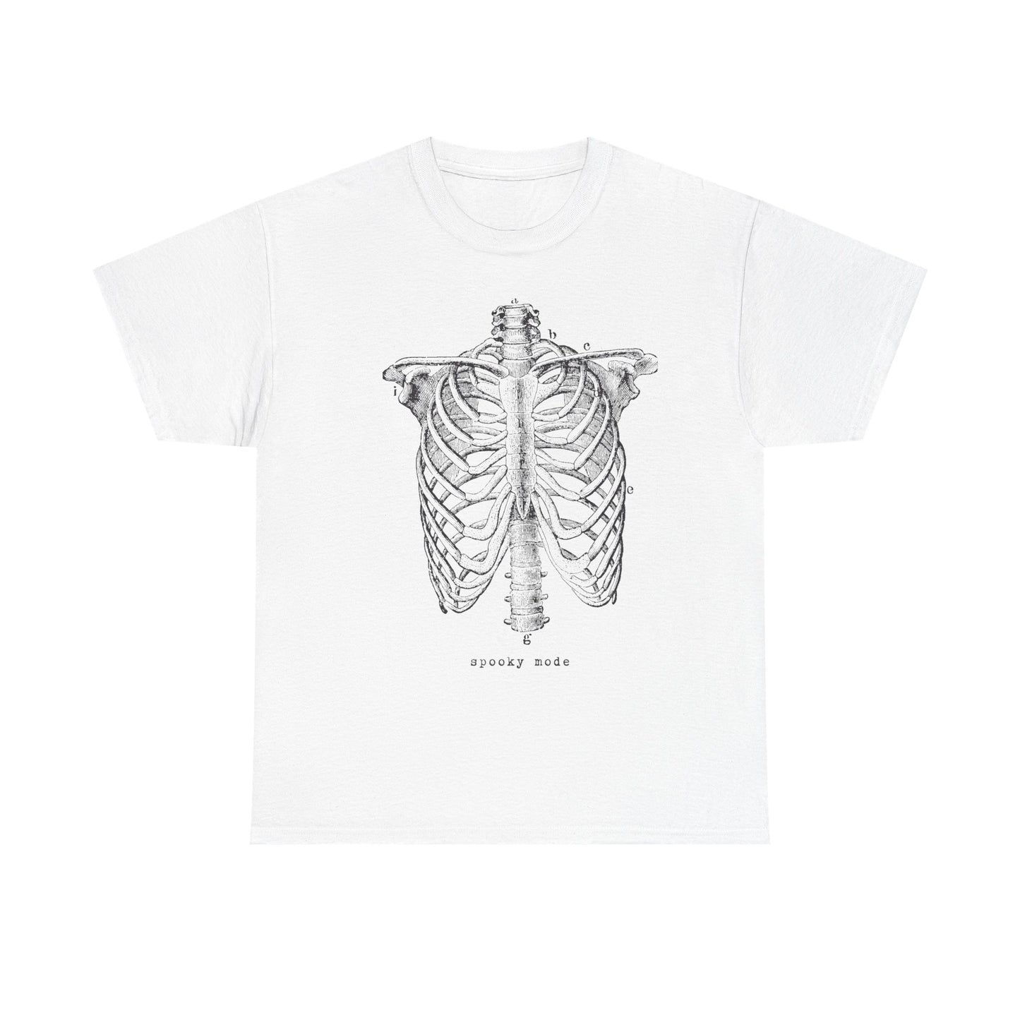 Retro Mascot Rib Cage Tee - 90s Airbrush Style Graphic