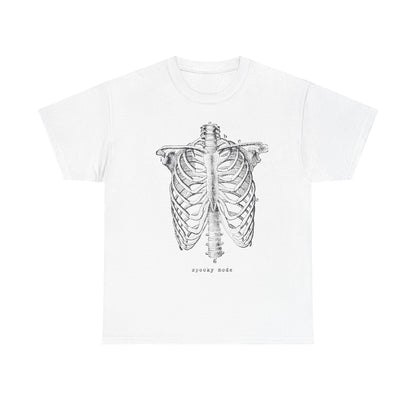 Retro Mascot Rib Cage Tee - 90s Airbrush Style Graphic