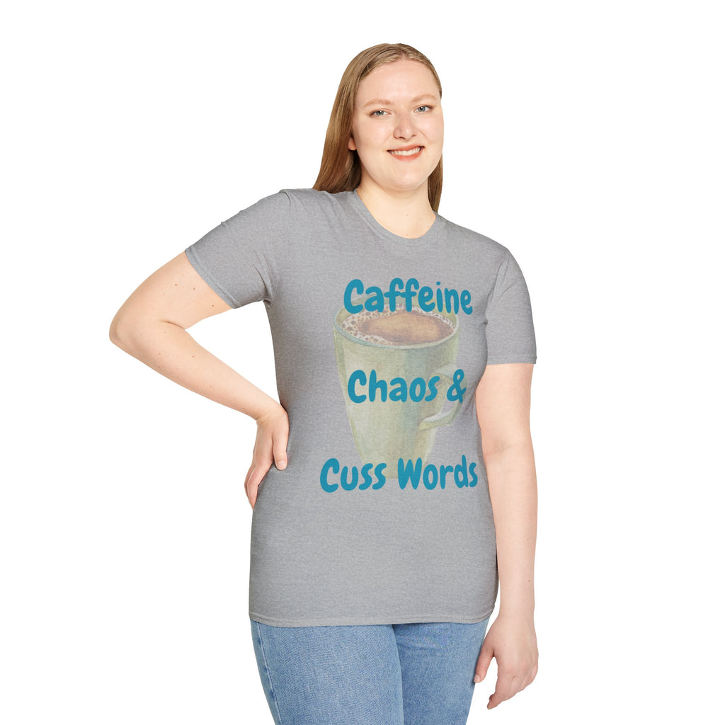Caffeine, Chaos & Cuss Words T‑Shirt