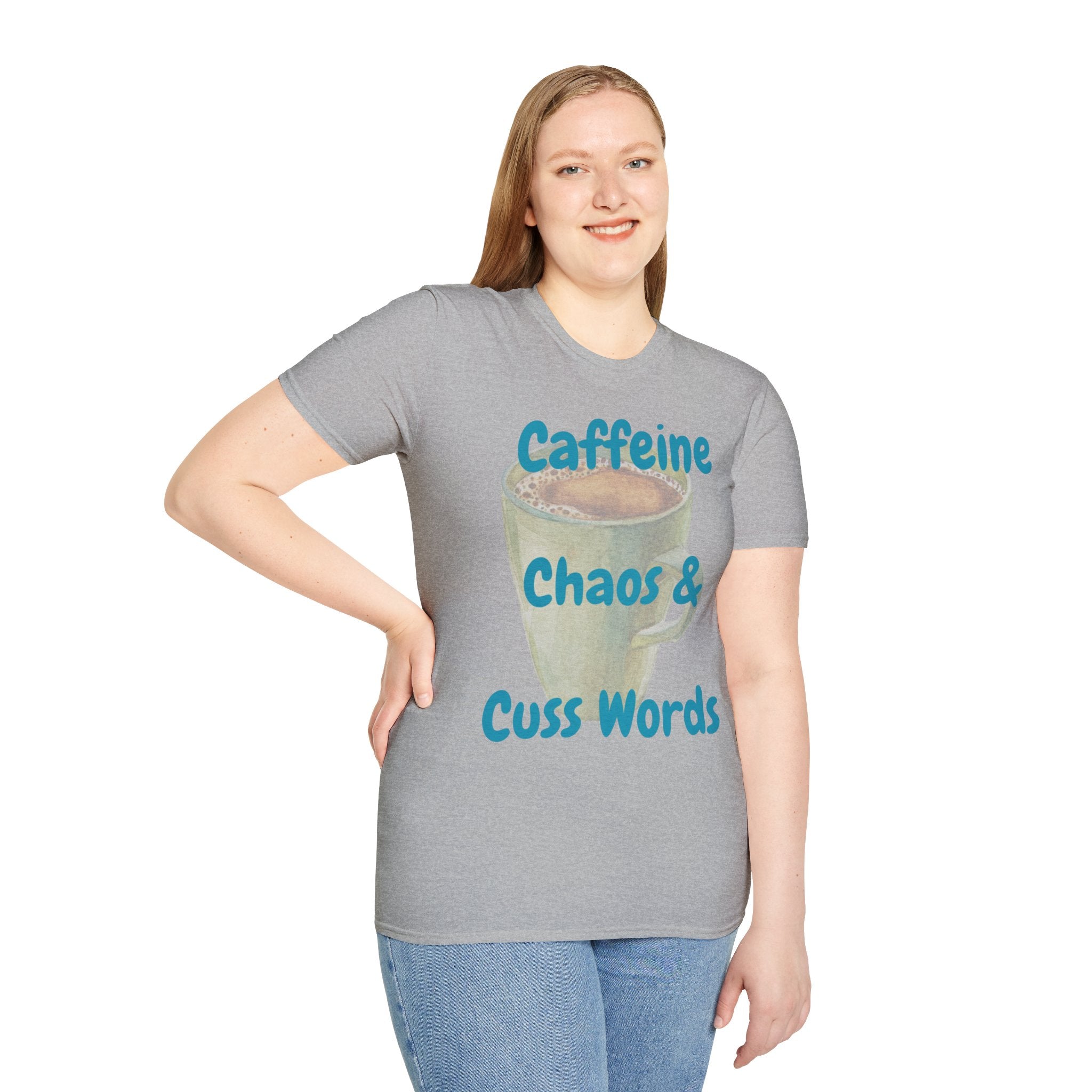 Caffeine, Chaos & Cuss Words T‑Shirt