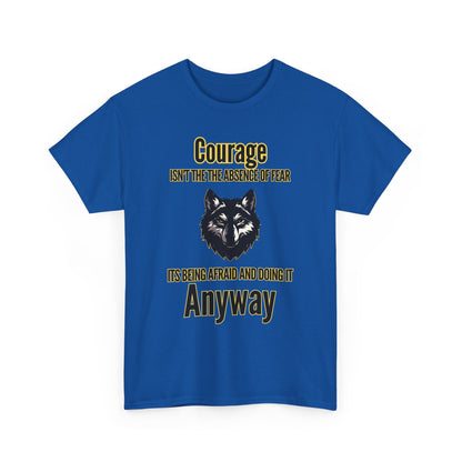 Inspirational Wolf T-Shirt – Strength, Courage & Empowerment Tee for Adults