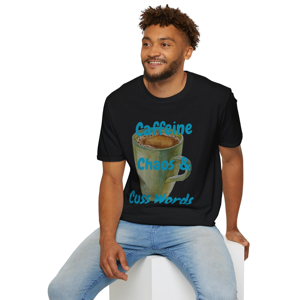 Caffeine, Chaos & Cuss Words T‑Shirt