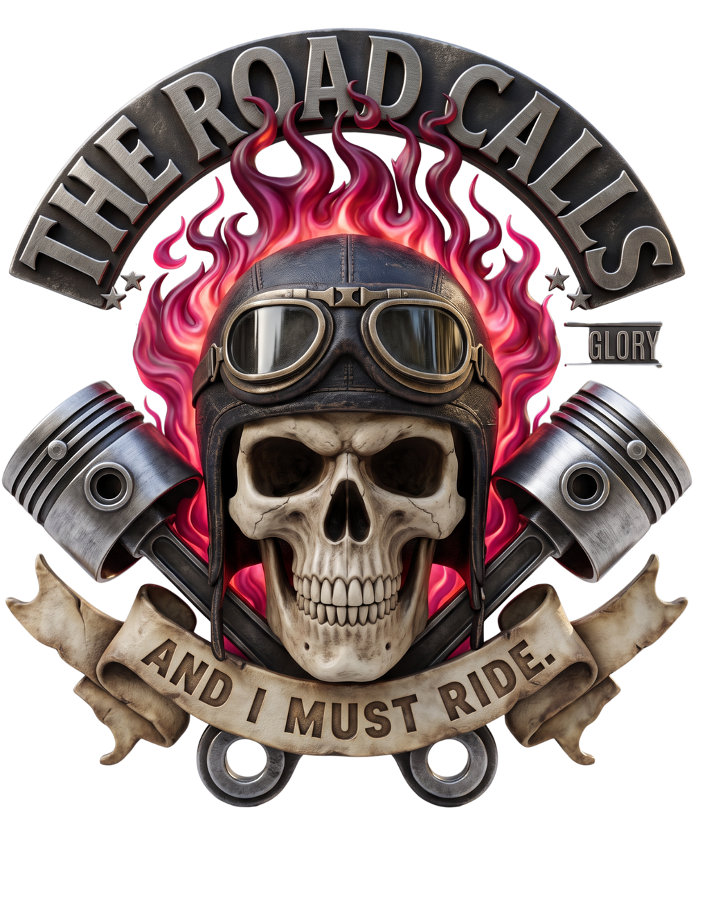 "The Road Calls" Biker Skull T-Shirt