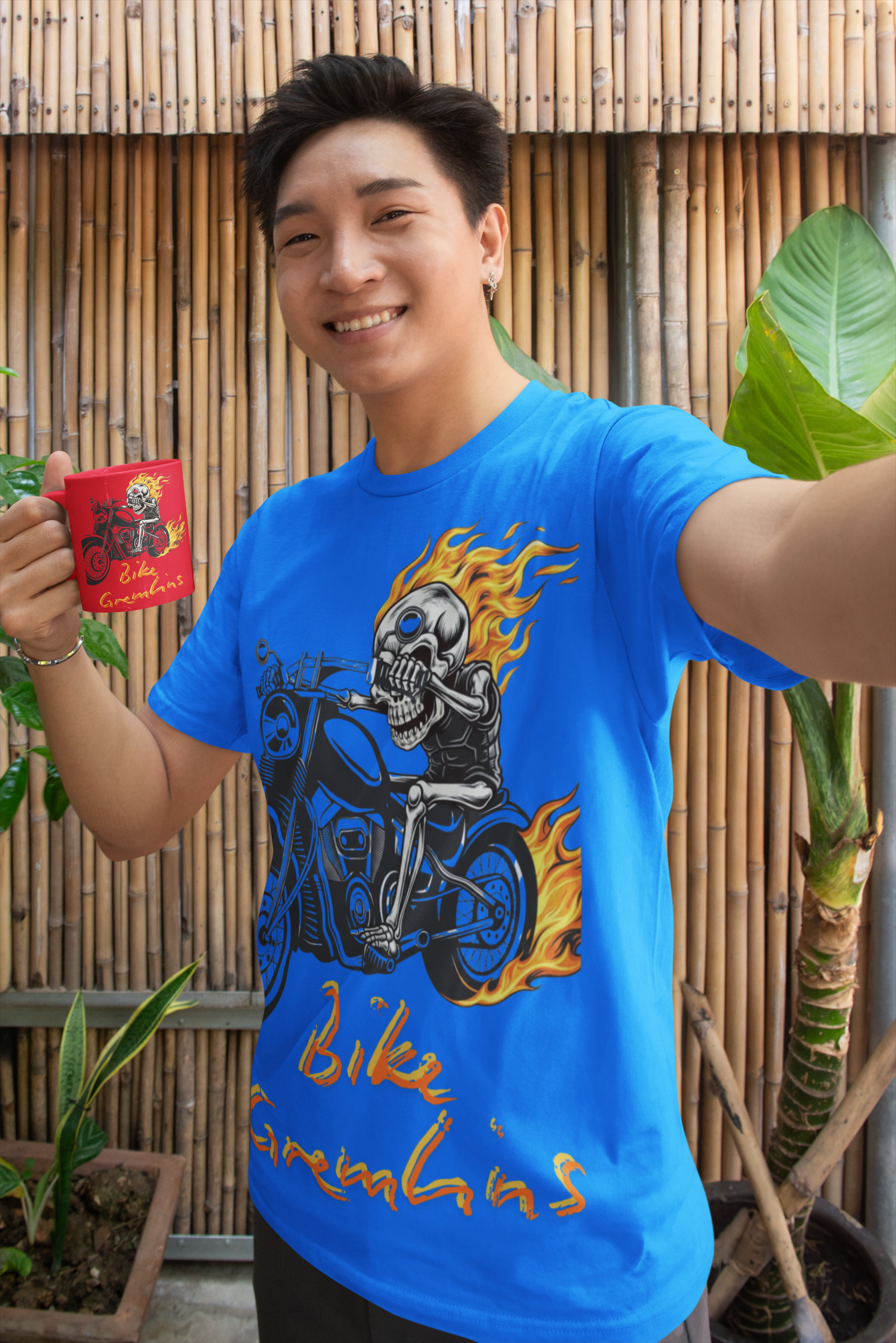 Bike Gremlins Skull Motorcycle Coffee Mug (11/15 oz)