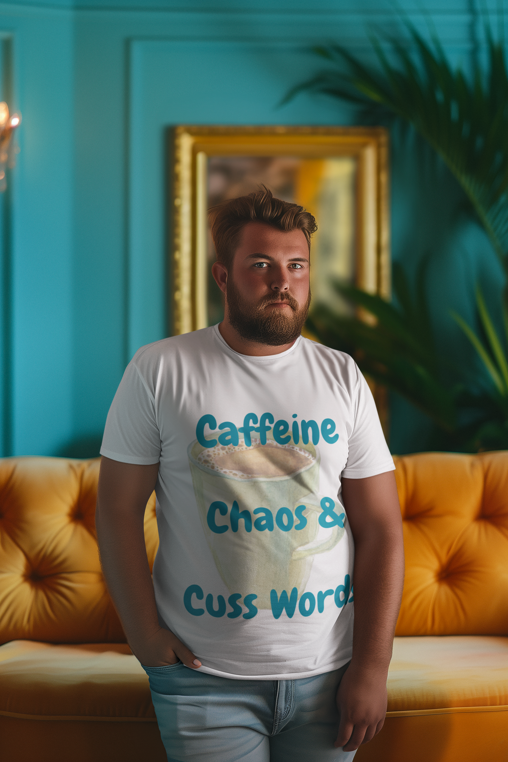 Caffeine, Chaos & Cuss Words T‑Shirt