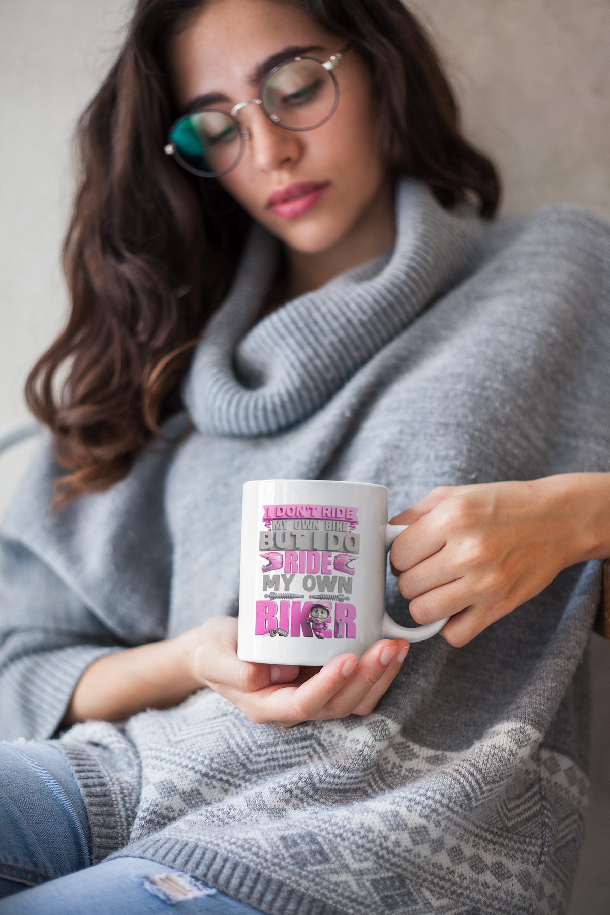 Ceramic Mug — “I Don’t Ride My Own Bike Until I Do, I Ride My Own biker"