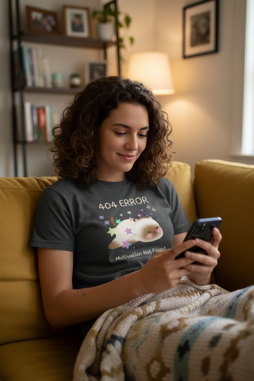 404 Error: Motivation Not Found Funny T-Shirt