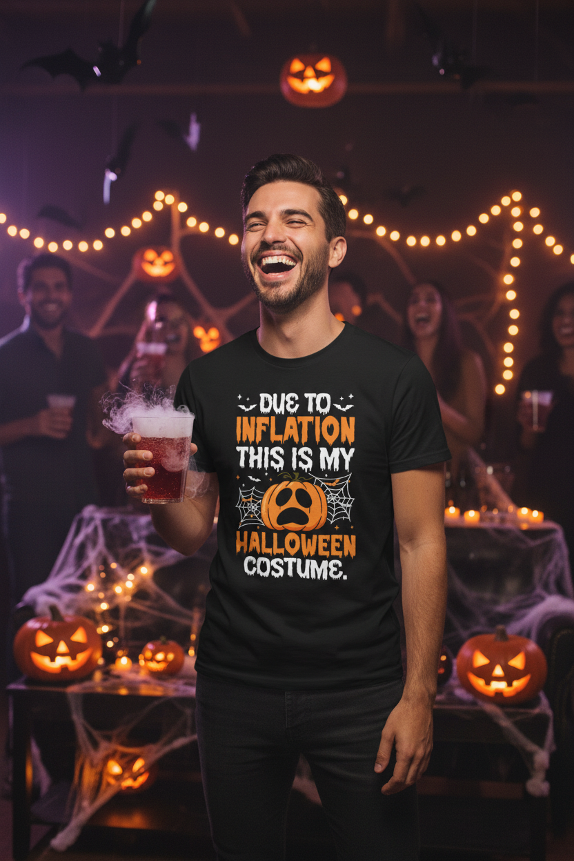 Due to Inflation This Is My Halloween Costume Funny Tee