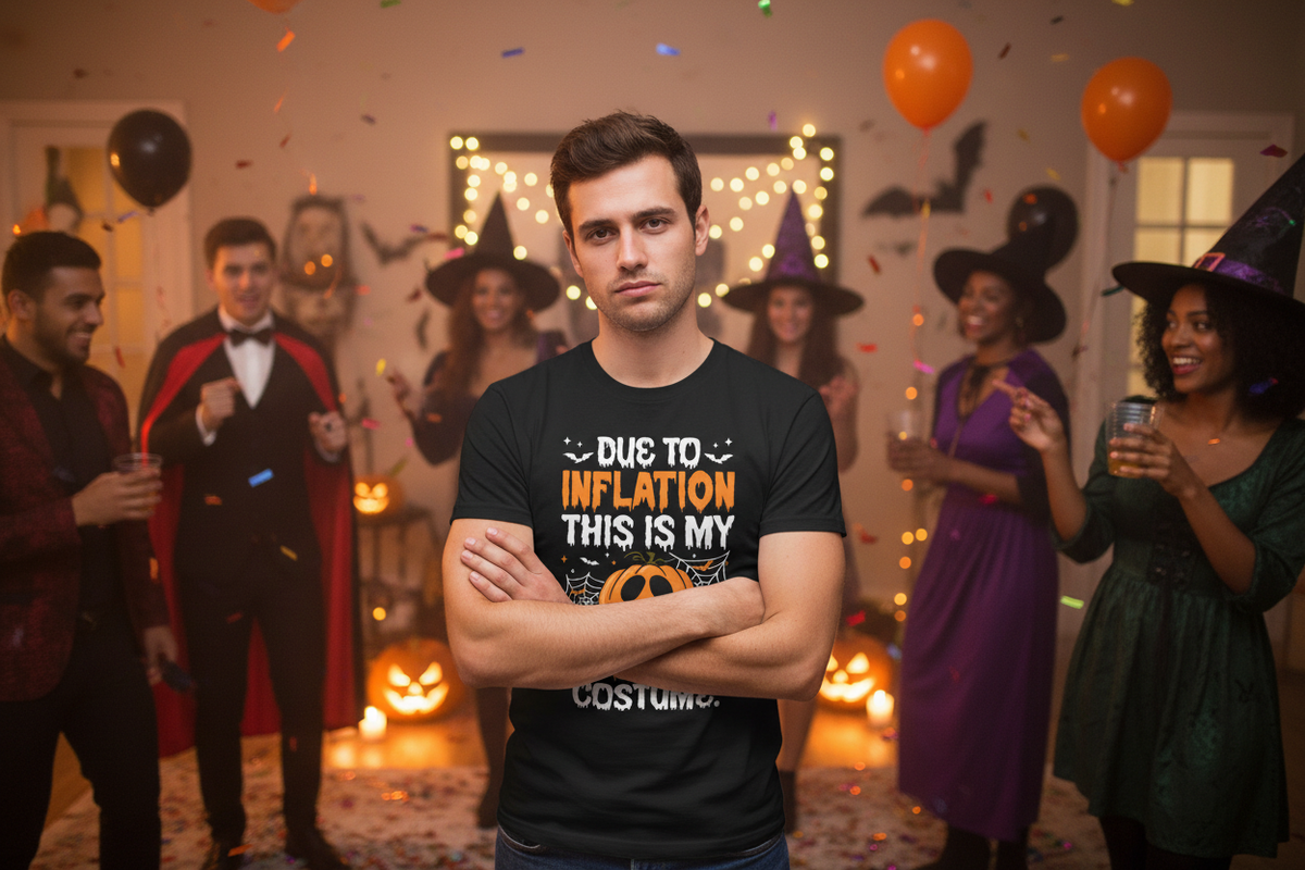 Due to Inflation This Is My Halloween Costume Funny Tee