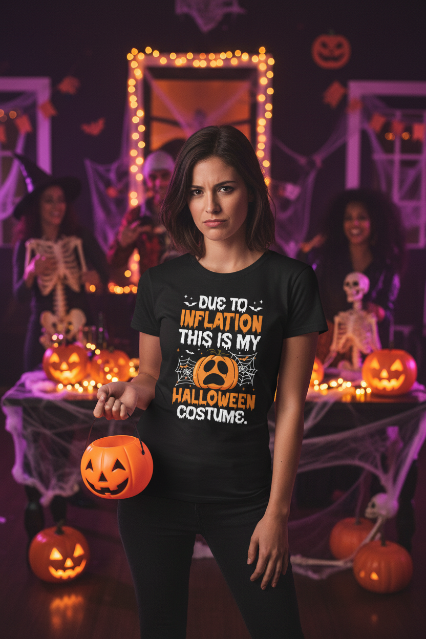 Due to Inflation This Is My Halloween Costume Funny Tee
