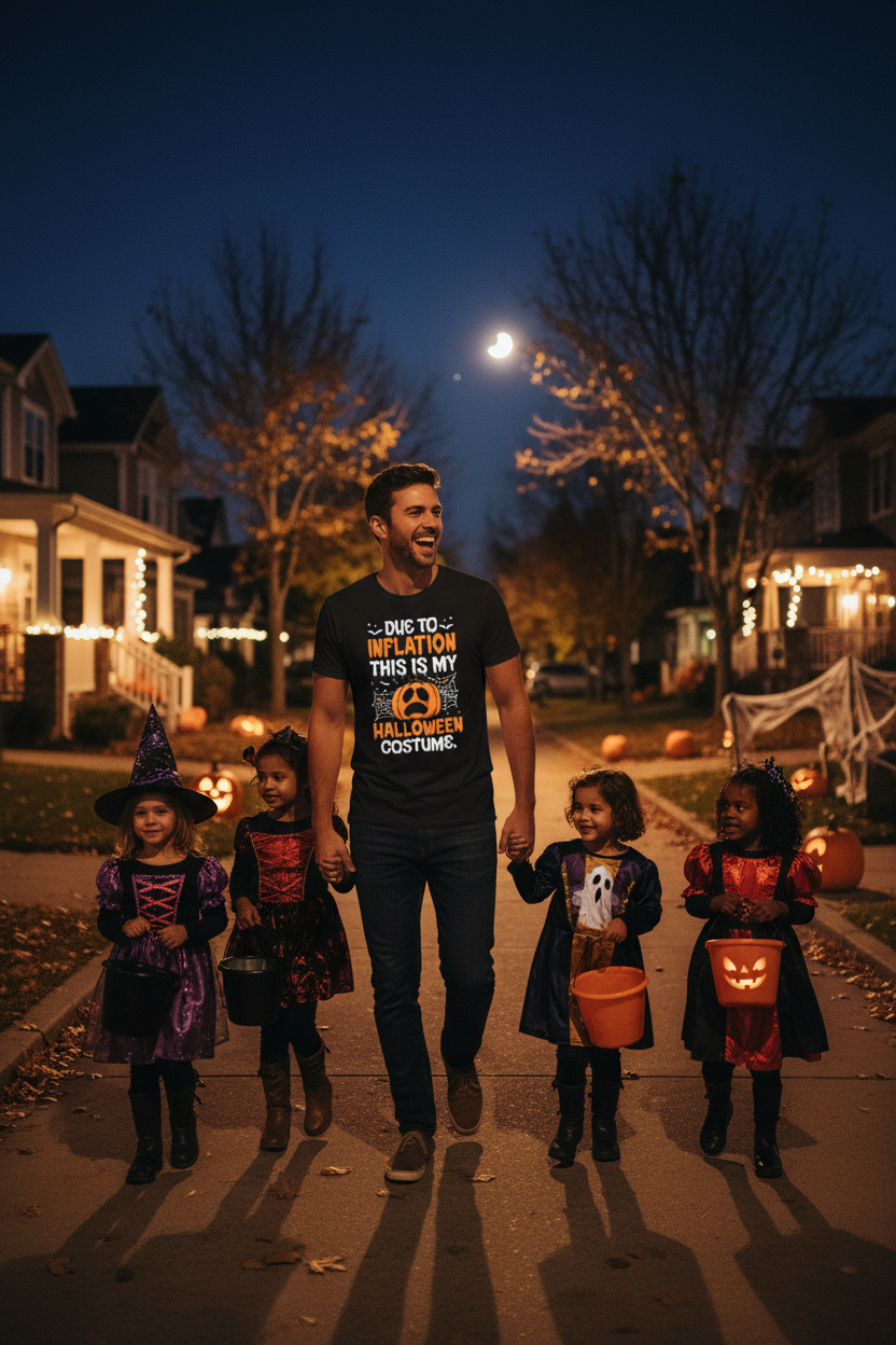 Due to Inflation This Is My Halloween Costume Funny Tee