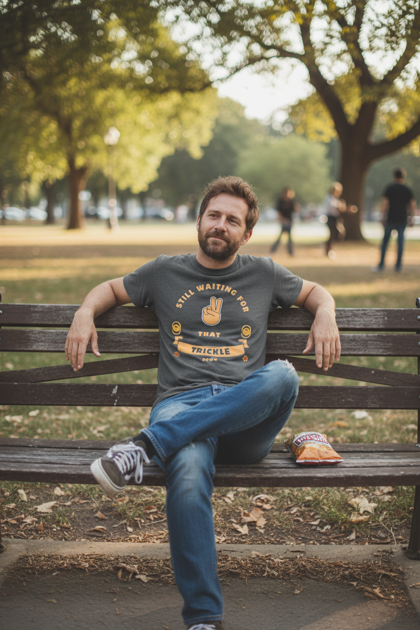 Still Waiting for the Trickle Down Funny T-Shirt
