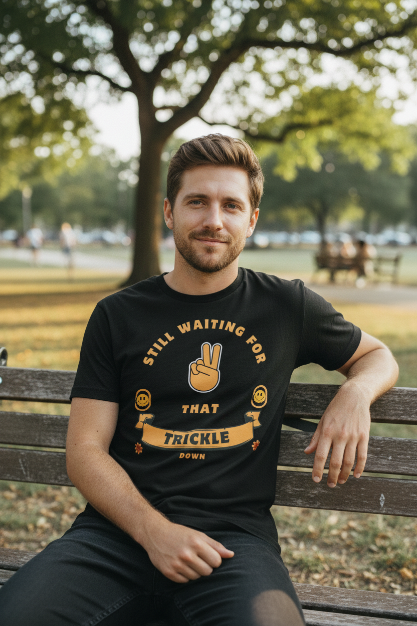 Still Waiting for the Trickle Down Funny T-Shirt