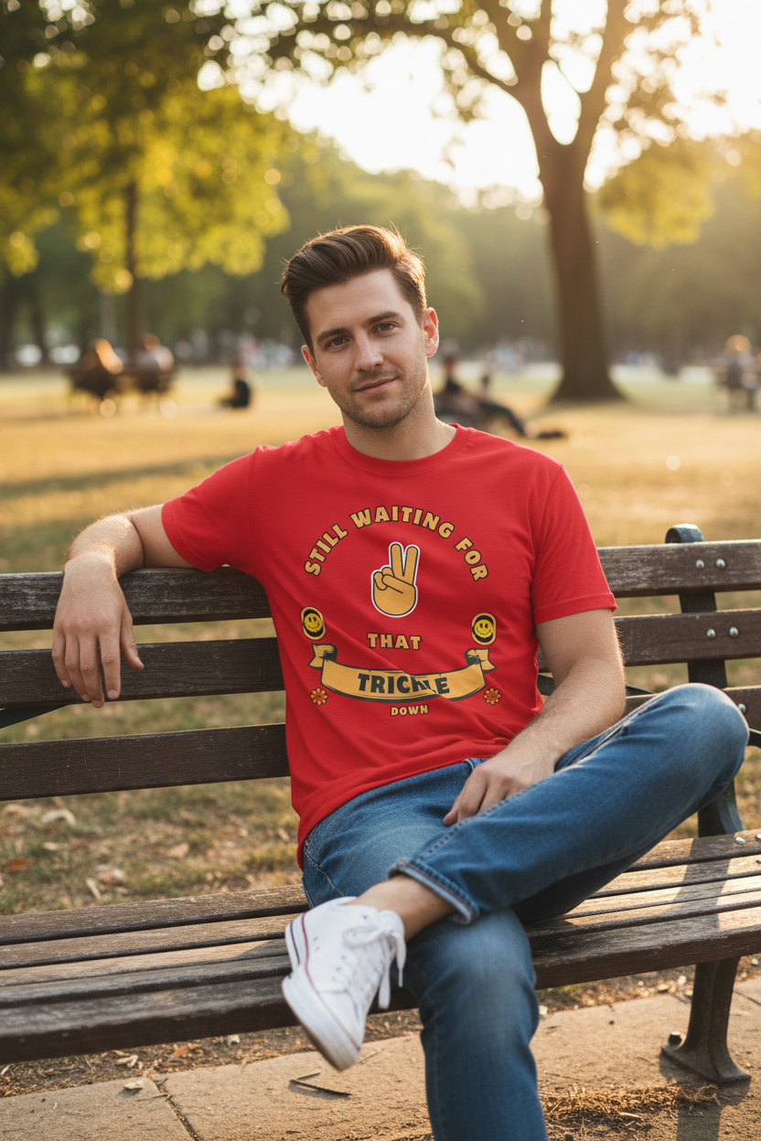 Still Waiting for the Trickle Down Funny T-Shirt
