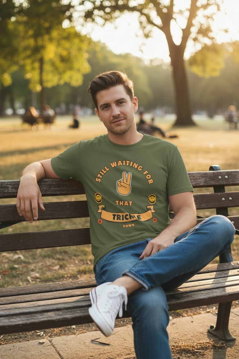 Still Waiting for the Trickle Down Funny T-Shirt