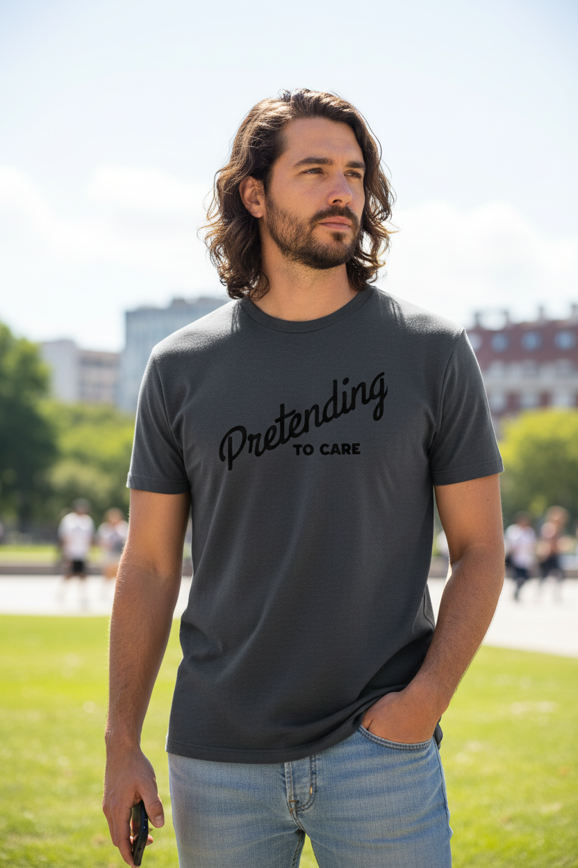 Pretending to Care Funny T-Shirt
