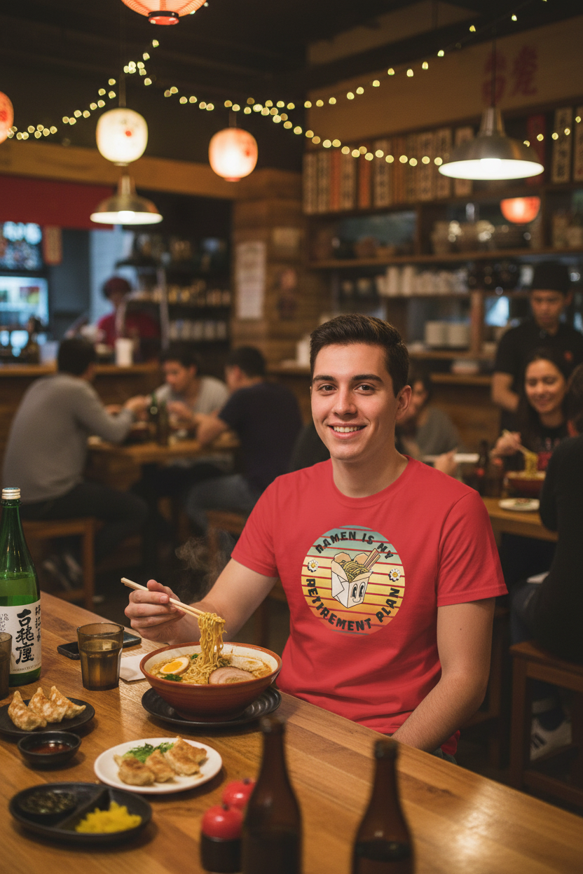 Ramen Is My Retirement Plan Funny T-Shirt