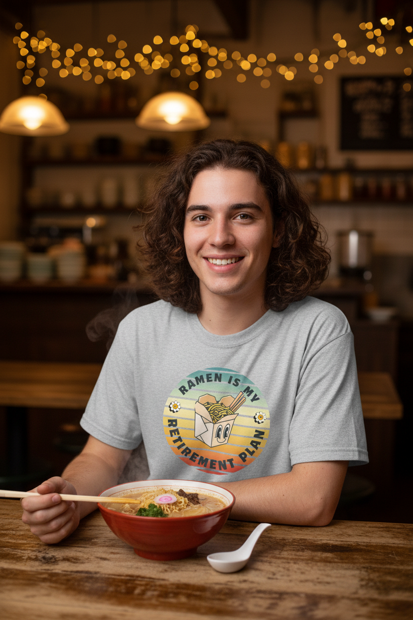 Ramen Is My Retirement Plan Funny T-Shirt