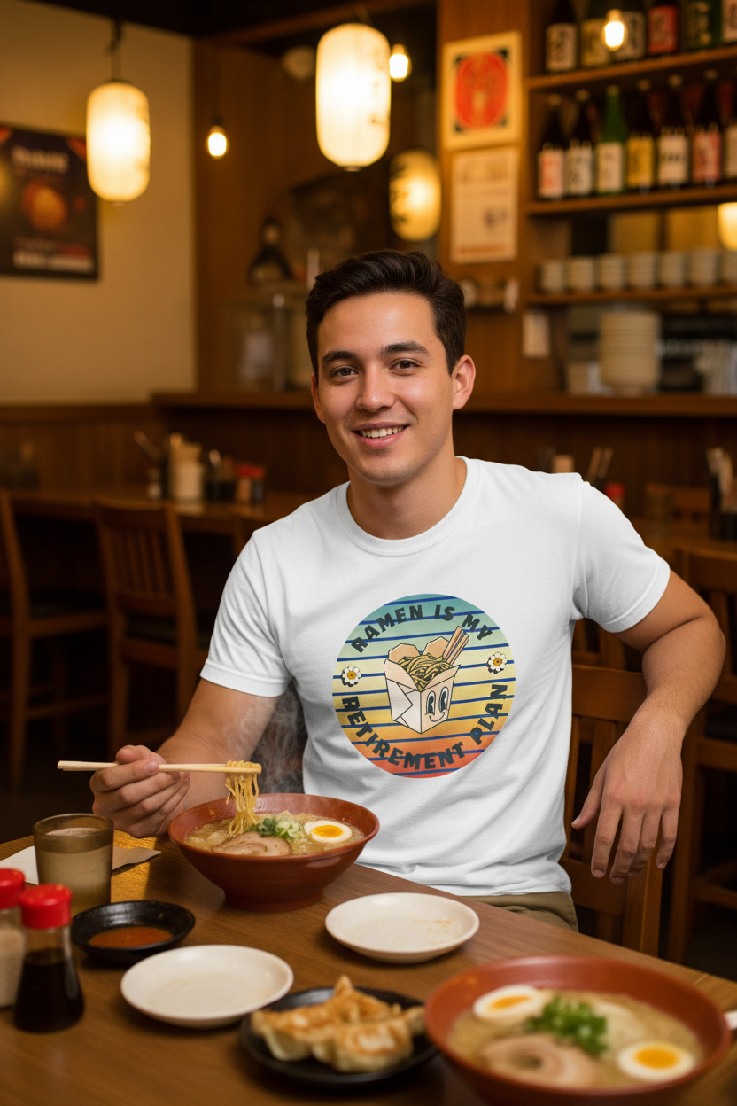 Ramen Is My Retirement Plan Funny T-Shirt