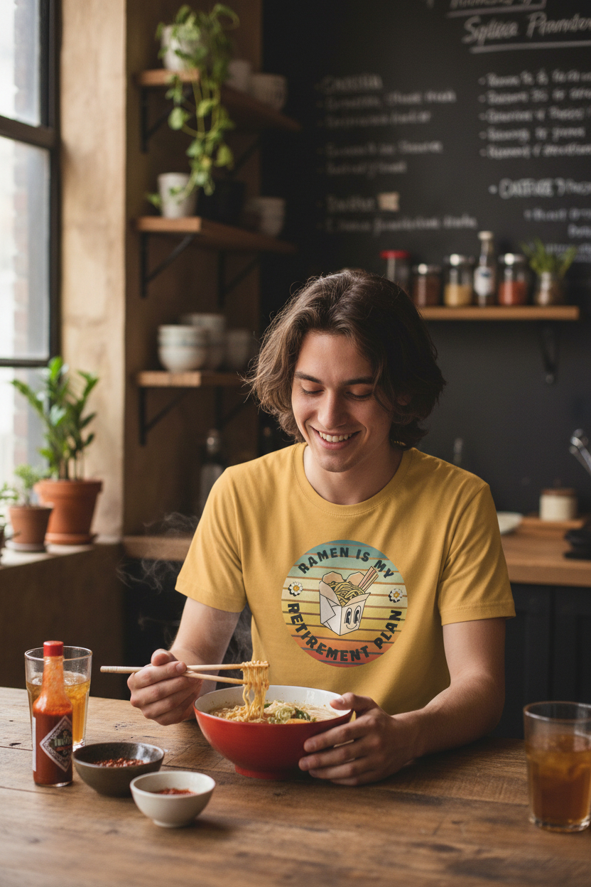 Ramen Is My Retirement Plan Funny T-Shirt