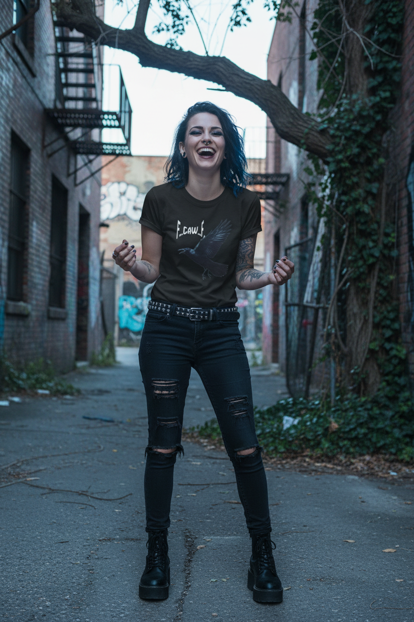 Fierce Crow Graphic T-Shirt | Dark & Majestic Nature Tee