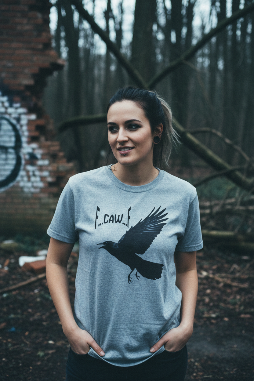 Fierce Crow Graphic T-Shirt | Dark & Majestic Nature Tee