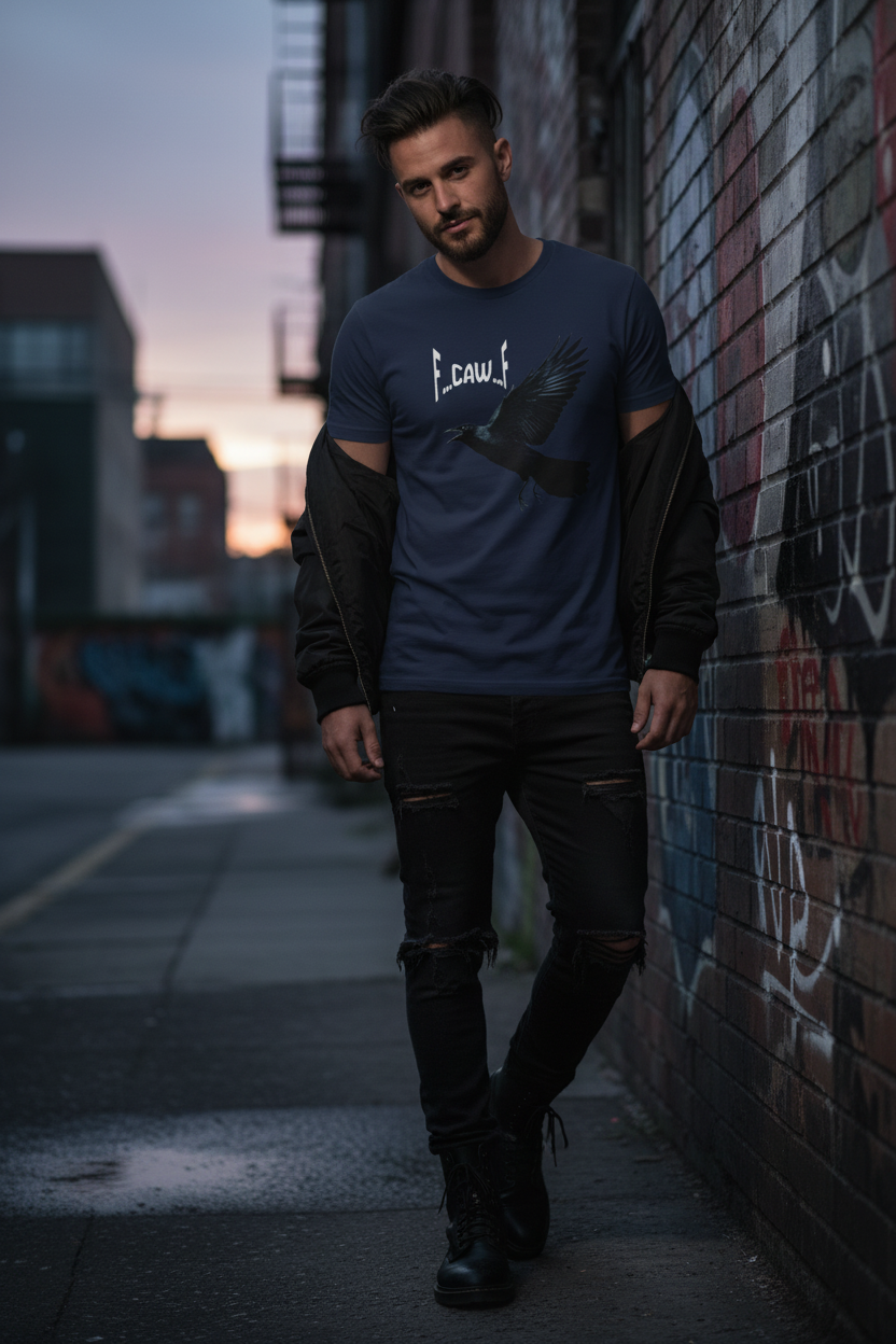 Fierce Crow Graphic T-Shirt | Dark & Majestic Nature Tee