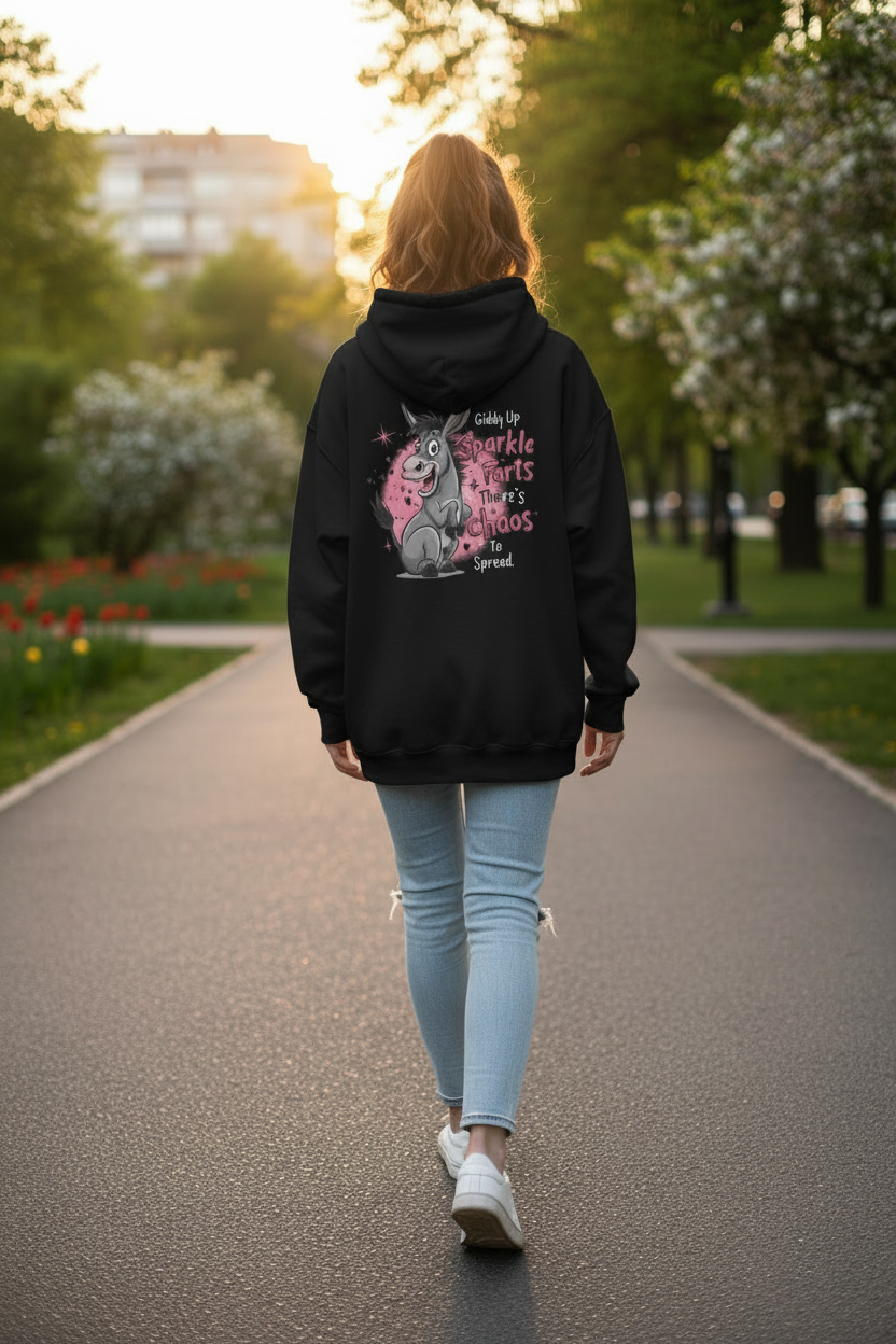 Giddy Up Sparkle Farts Hoodie | Funny Graphic Sweatshirt