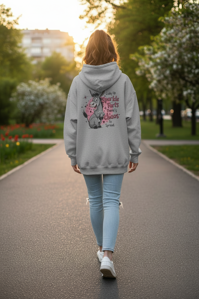 Giddy Up Sparkle Farts Hoodie | Funny Graphic Sweatshirt