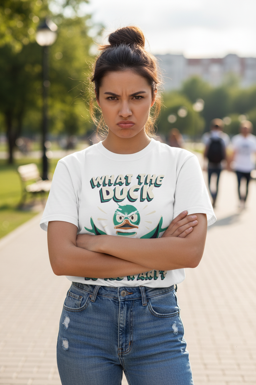 Funny Duck Graphic T-Shirt | Quirky Unisex Tee