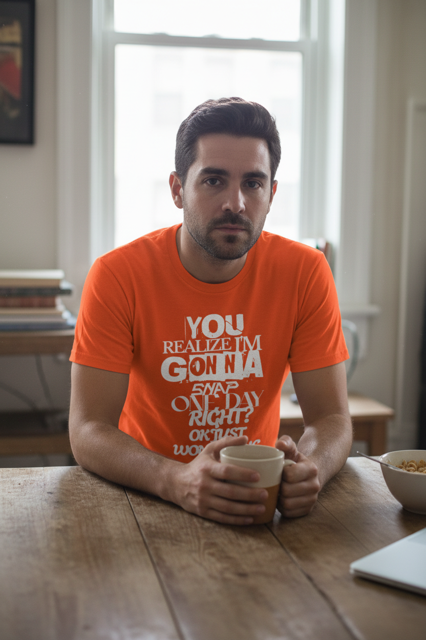 You Realize I'm Gonna Snap One Day Right? Funny Graphic T-Shirt