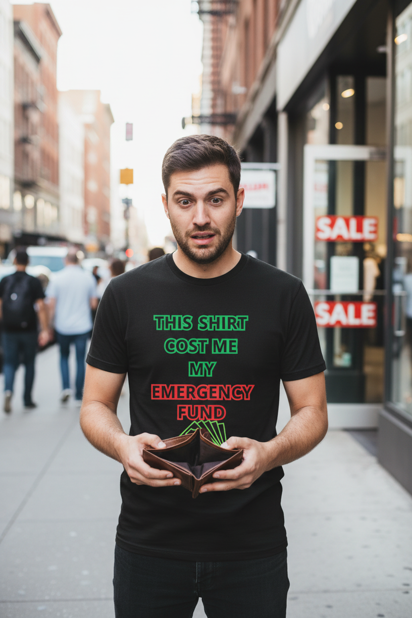 This Shirt Cost Me My Emergency Fund Funny Graphic T-Shirt