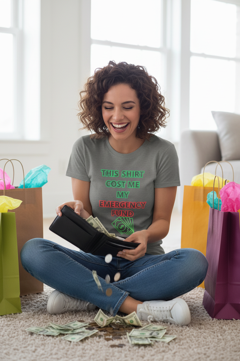 This Shirt Cost Me My Emergency Fund Funny Graphic T-Shirt