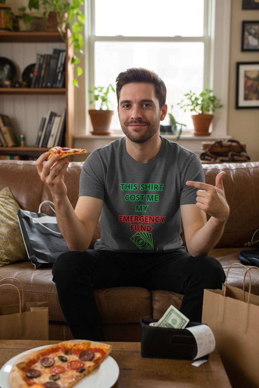 This Shirt Cost Me My Emergency Fund Funny Graphic T-Shirt
