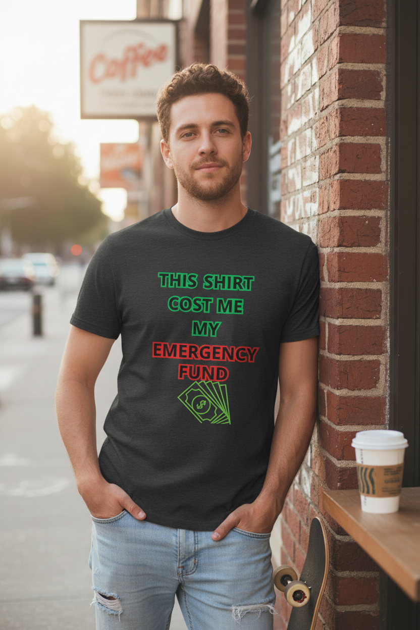 This Shirt Cost Me My Emergency Fund Funny Graphic T-Shirt
