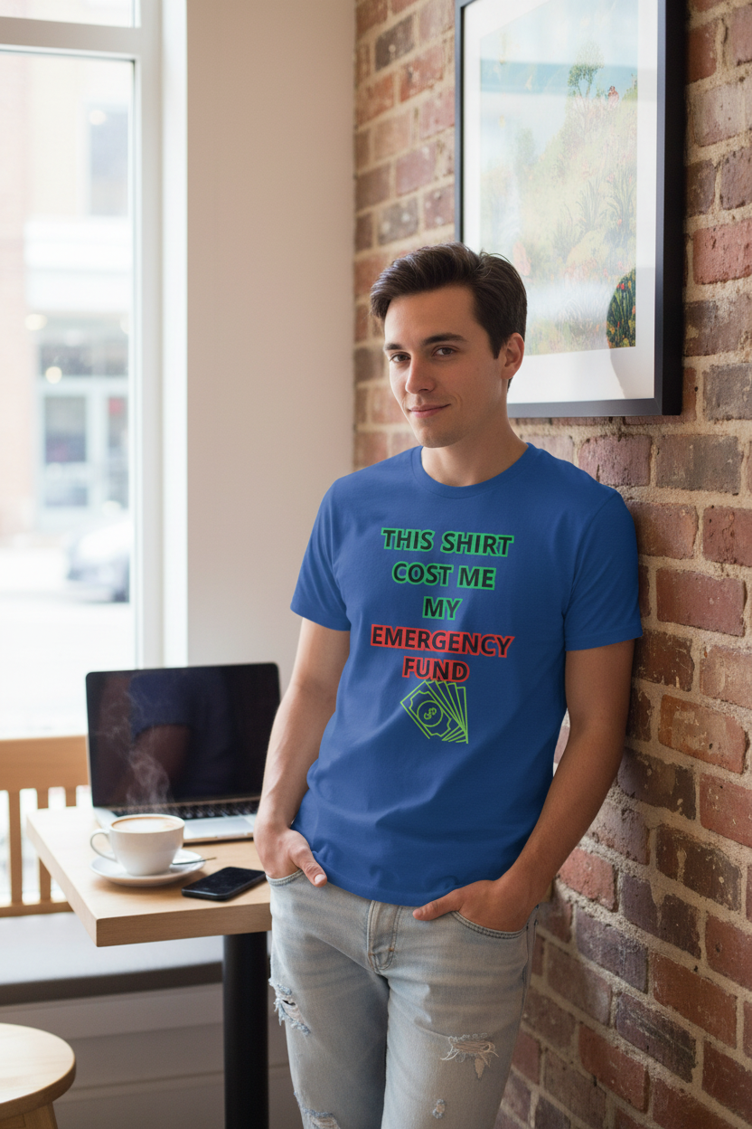 This Shirt Cost Me My Emergency Fund Funny Graphic T-Shirt