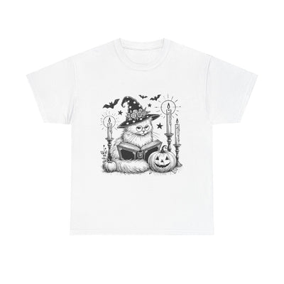 Halloween Cat Witch Tee