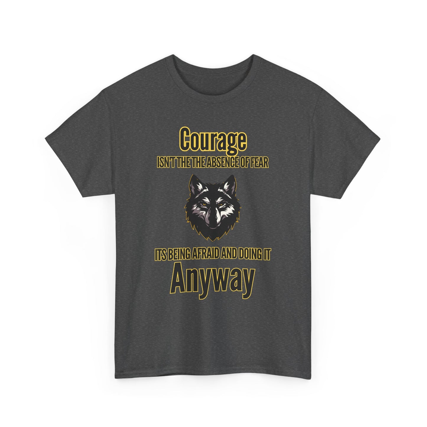 Inspirational Wolf T-Shirt – Strength, Courage & Empowerment Tee for Adults