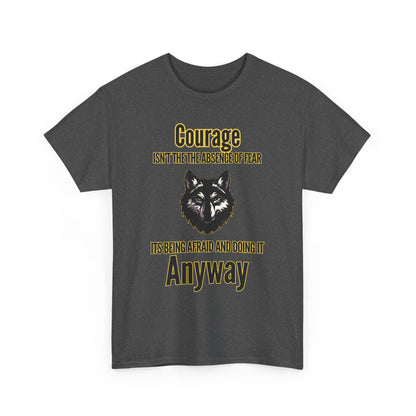 Inspirational Wolf T-Shirt – Strength, Courage & Empowerment Tee for Adults
