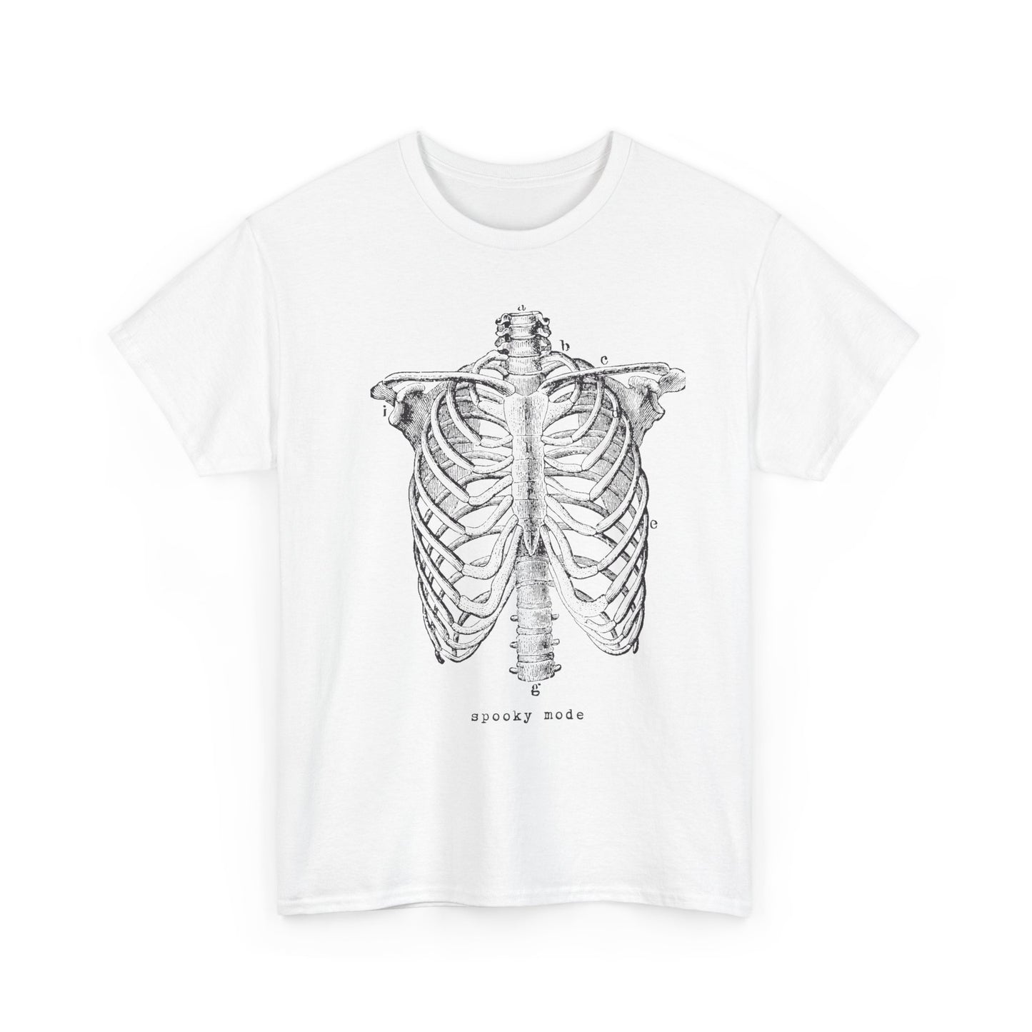Retro Mascot Rib Cage Tee - 90s Airbrush Style Graphic