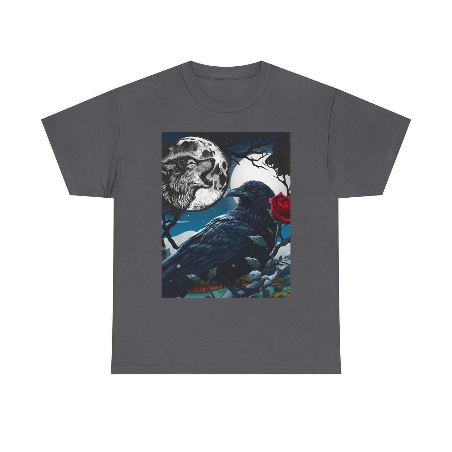 Moonlit Raven Tee - Gothic, Artistic Unisex Shirt