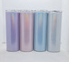 20oz Sublimation Blank Skinny Tumbler | Straight Stainless Steel Insulated Cup with Straw | DIY Custom Photo Gift