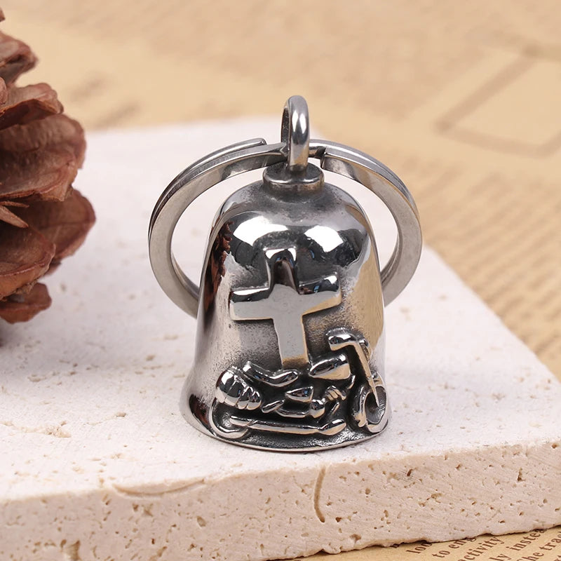 Gremlin Guardian Motorcycle Bell – Good Luck Riding Bell with Hanger for Bikers (Men & Women)