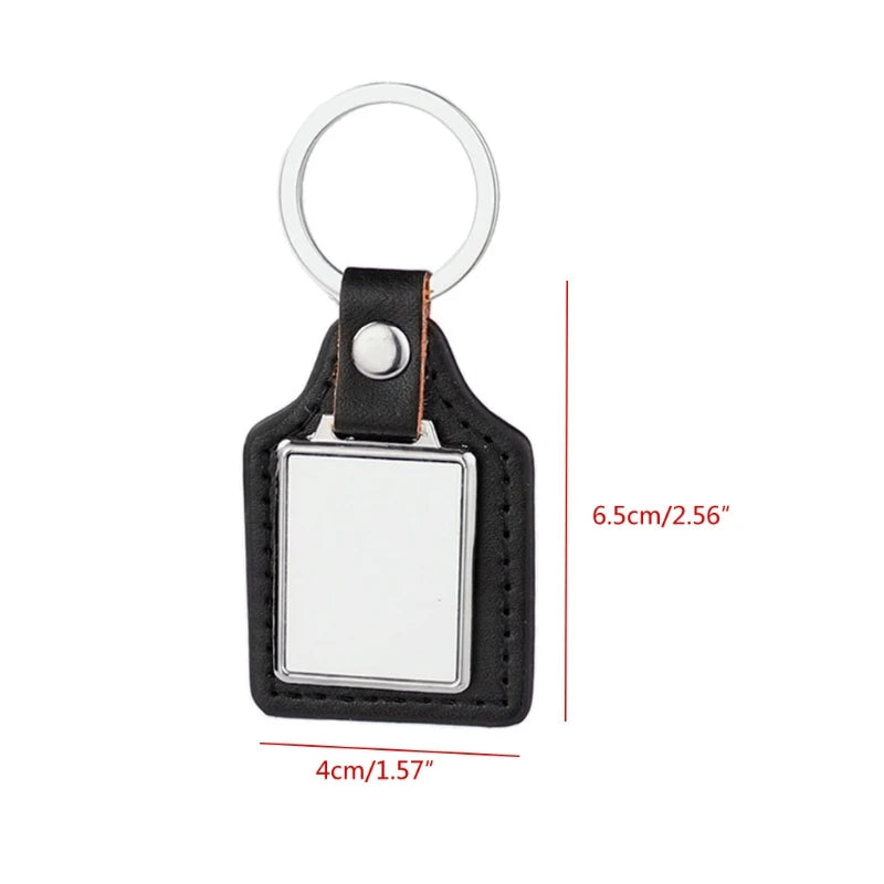 Rectangular Sublimation Blanks Keychains – Custom DIY Metal Key Rings for Heat Press & Personalized Gifts