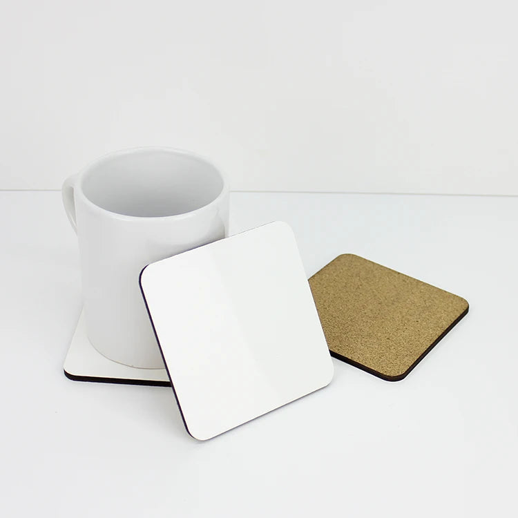 Bulk Sublimation Blank Square Coasters | Wood Hardboard for Heat Press & DIY Custom Crafts