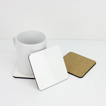 Bulk Sublimation Blank Square Coasters | Wood Hardboard for Heat Press & DIY Custom Crafts