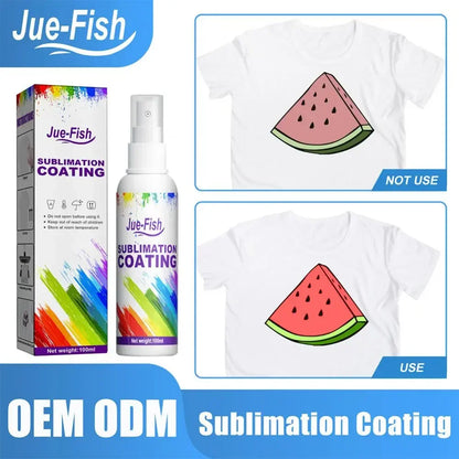 Universal Sublimation Coating Liquid | Pretreatment Spray for Cotton, Mugs, Glass, Metal & Ceramics | High-Gloss Ink Adhesion Kit