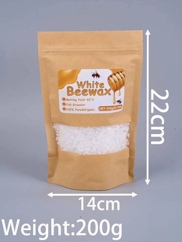 1000g White Beeswax Pellets | Pure Natural Wax for DIY Candles, Lip Balms, Soap & Cosmetics | Easy-Melt Pastilles